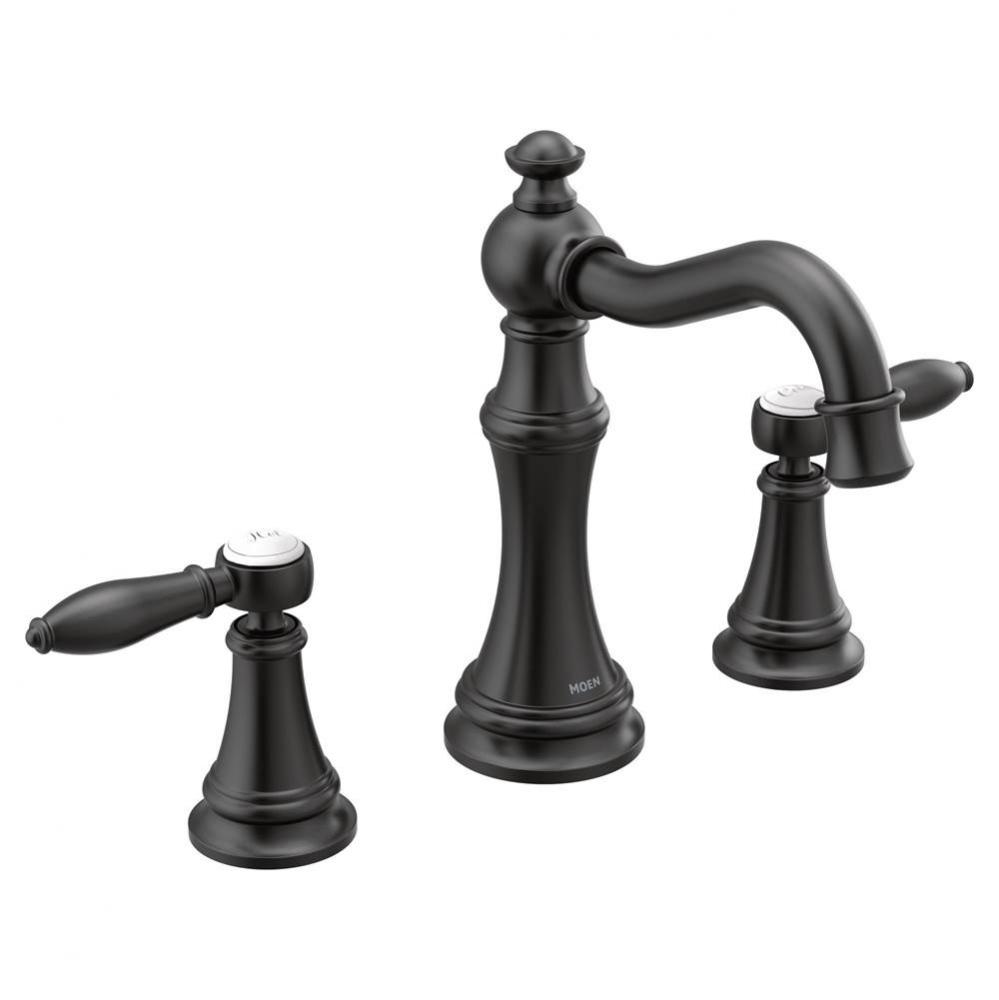 Weymouth 8 in. Widespread 2-Handle High-Arc Bathroom Faucet Trim Kit in Matte Black (Valve Sold Se