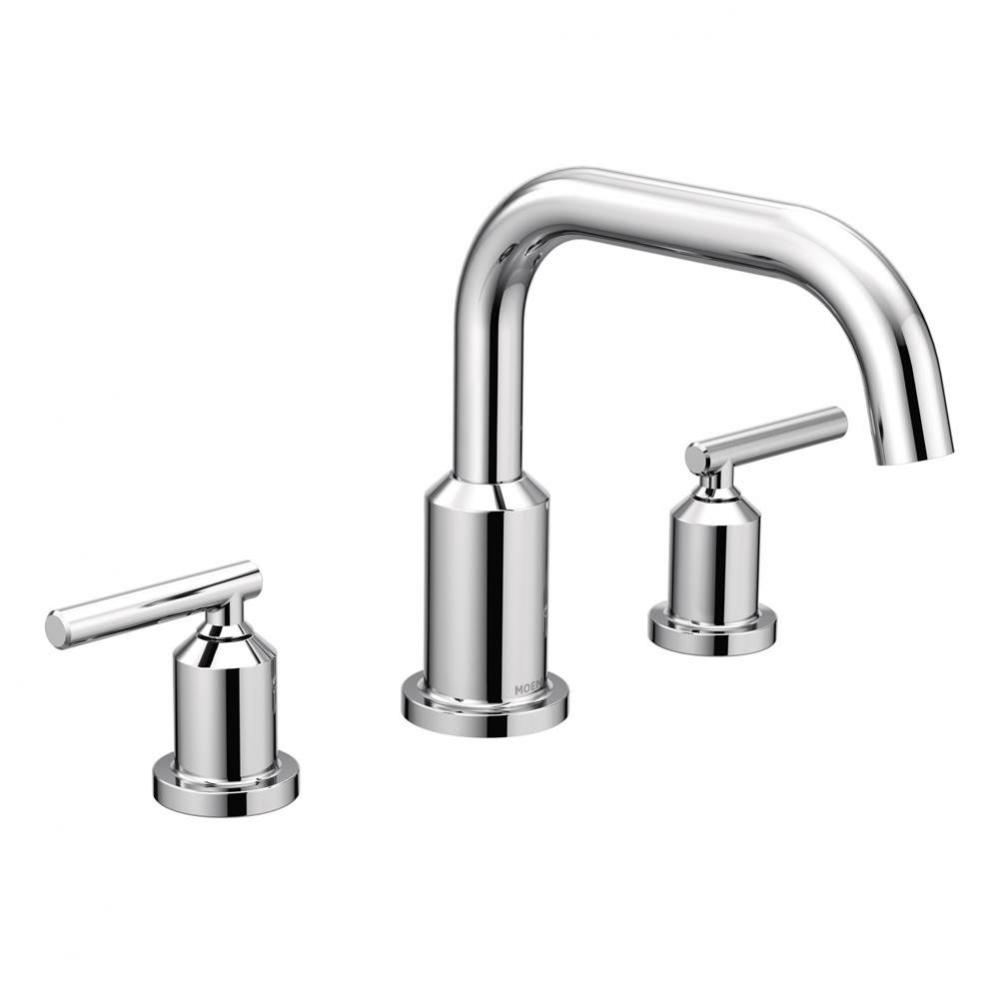 Gibson Two-Handle Deck Mounted Modern Roman Tub Faucet, Valve Required, Chrome