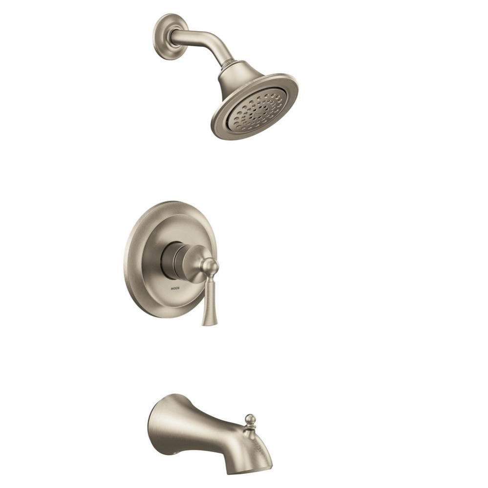 Wynford M-CORE 2-Series Eco Performance 1-Handle Tub and Shower Trim Kit in Brushed Nickel (Valve