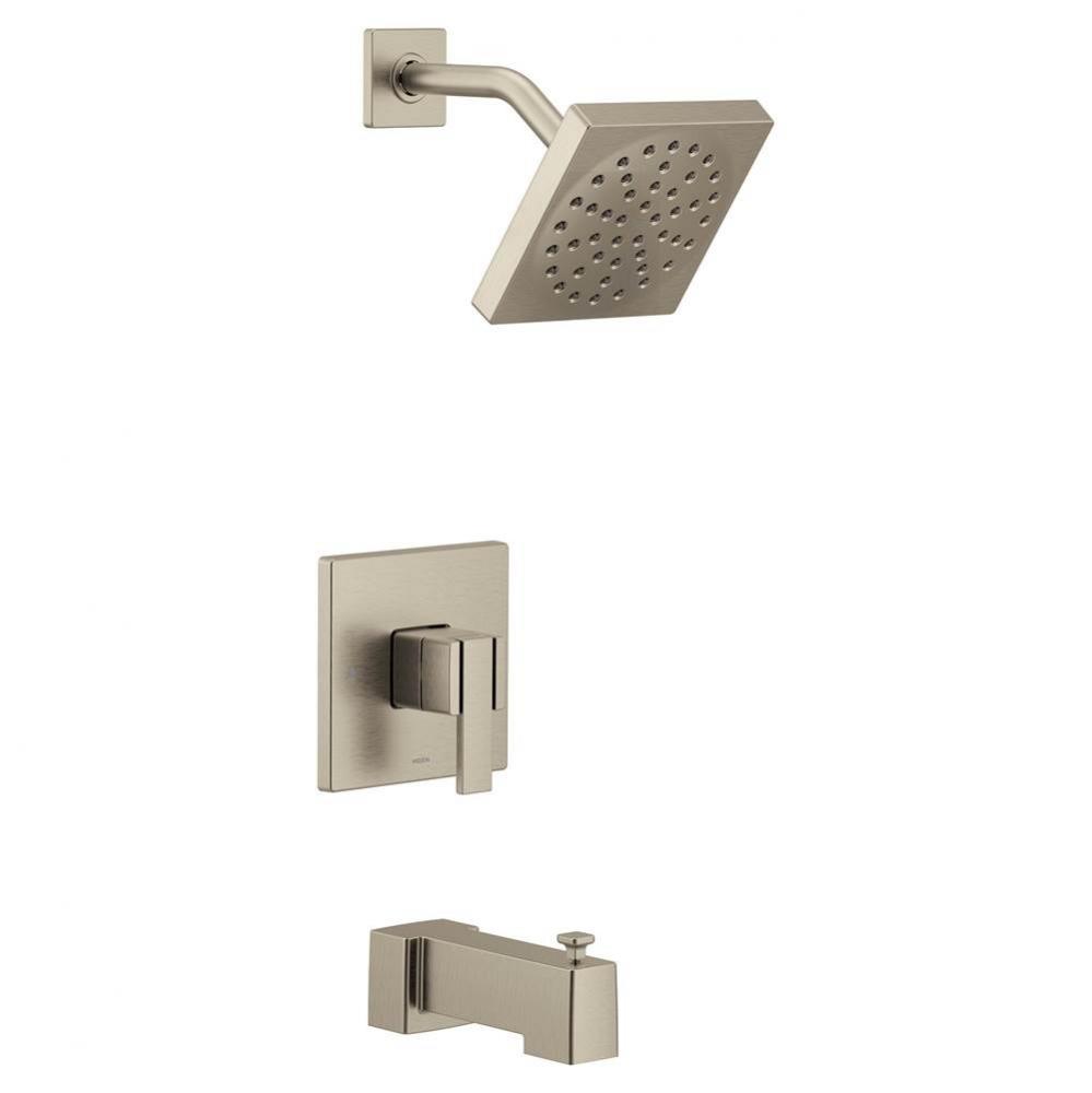 90 Degree M-CORE 3-Series 1-Handle Eco-Performance Tub and Shower Trim Kit in Brushed Nickel (Valv