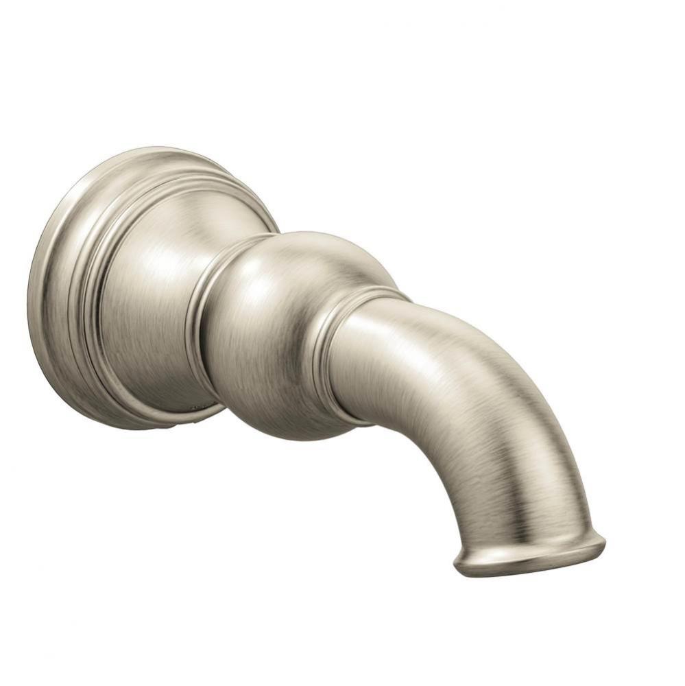 Weymouth 1/2-Inch Slip Fit Connection Non-Diverting Tub Spout, Brushed Nickel