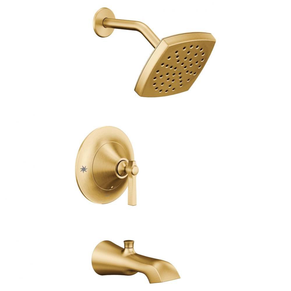 Flara Posi-Temp Eco-Performance 1-Handle Tub and Shower Faucet Trim Kit in Brushed Gold (Valve Sol