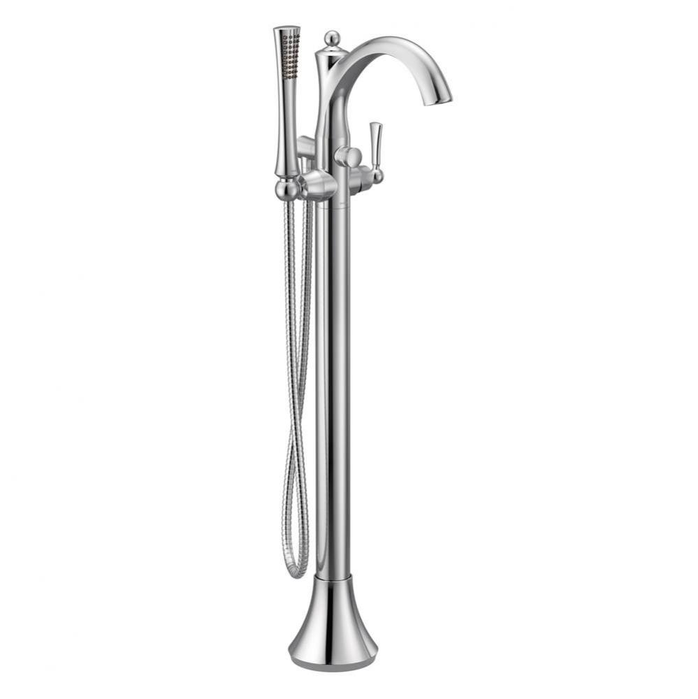 Wynford One-Handle Freestanding Floor Mount Tub Filler with Handshower, Includes Interchangeable H