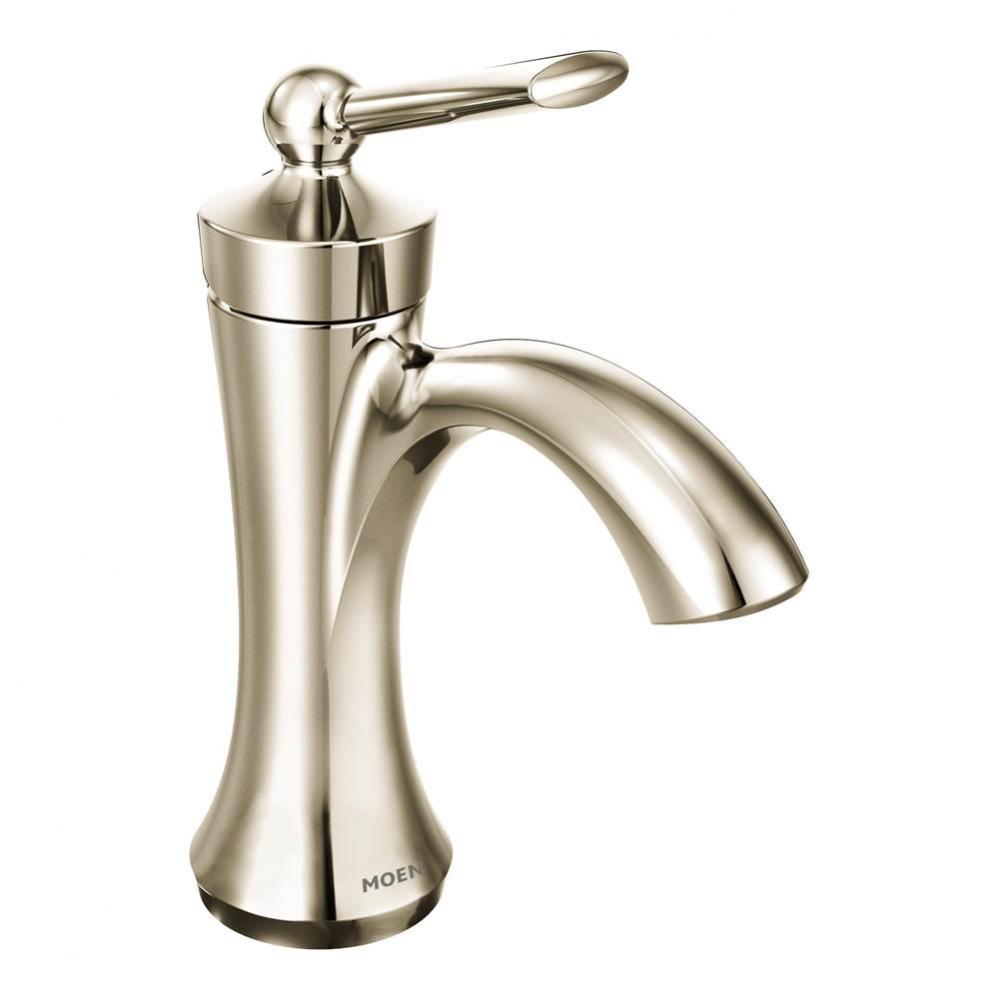 Wynford One-Handle High-Arc Bathroom Faucet with Drain Assembly, Polished Nickel