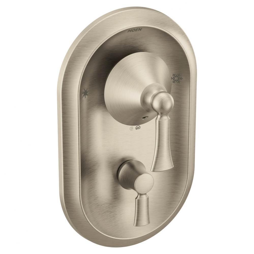 Wynford Posi-Temp with Built-in 3-Function Transfer Valve Trim Kit, Valve Required, Brushed Nickel