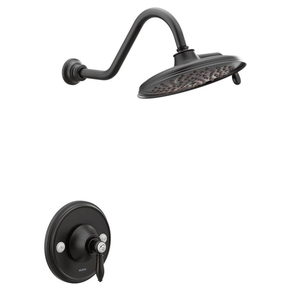 Weymouth Posi-Temp Single-Handle 2-Spray Shower Only Trim Kit in Matte Black (Valve Sold Separatel