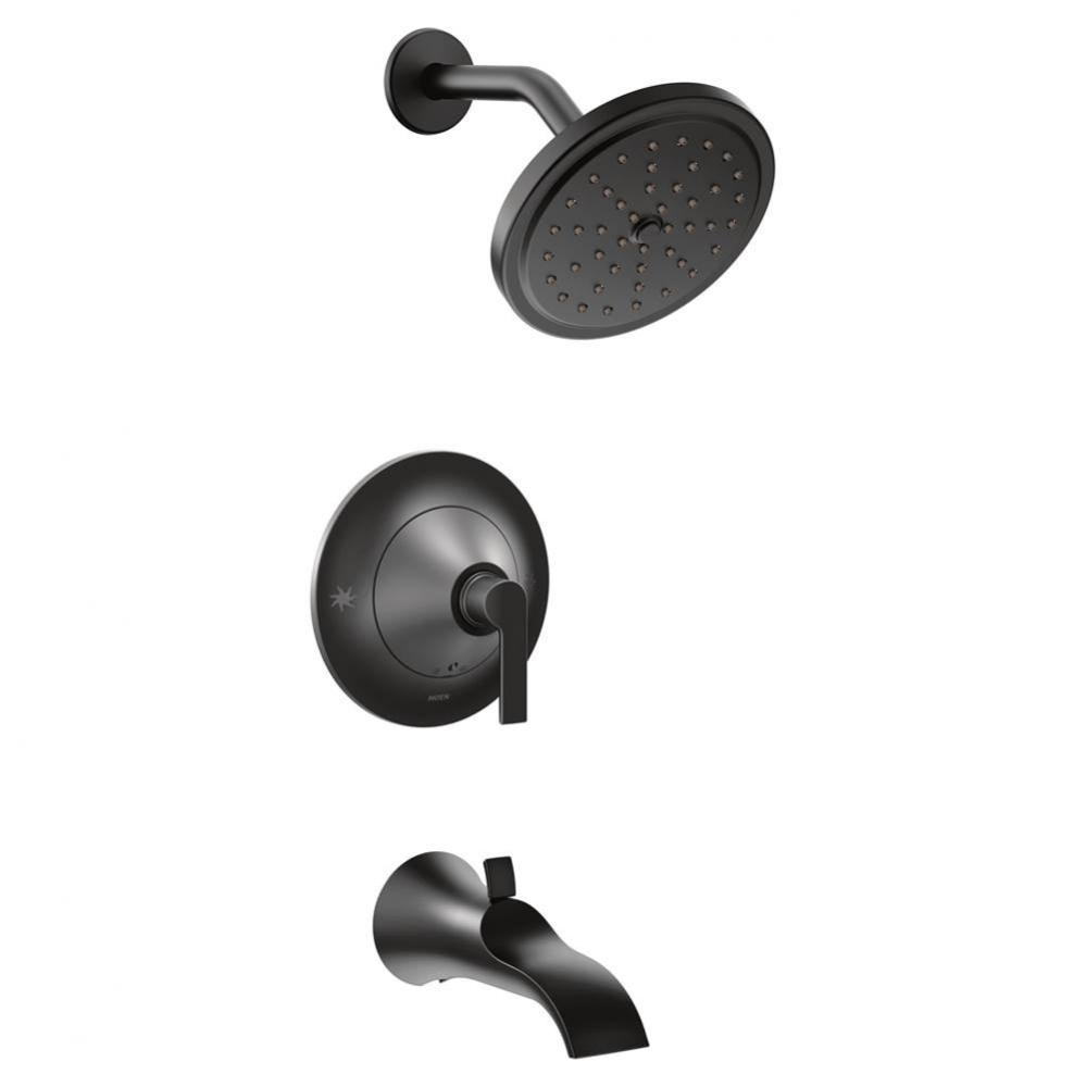 Doux Posi-Temp Single-Handle Tub and Shower Faucet Trim Kit in Matte Black (Valve Sold Separately)
