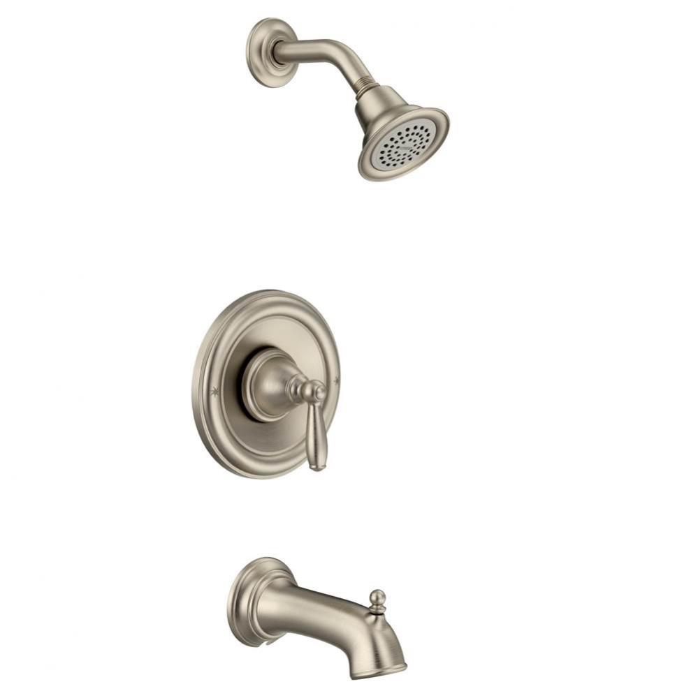 Brantford Single-Handle 1-Spray Posi-Temp Tub and Shower Faucet Trim Kit in Brushed Nickel (Valve