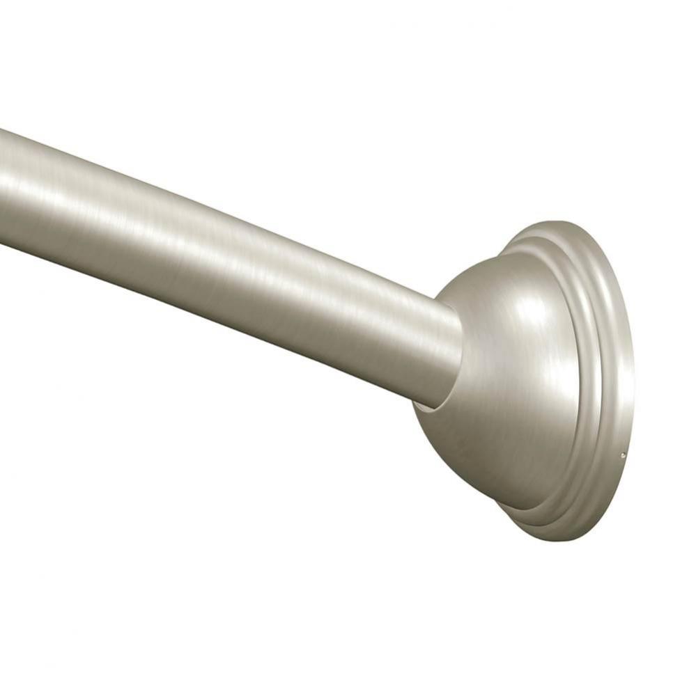 Brushed Nickel 5&apos; Curved Shower Rod