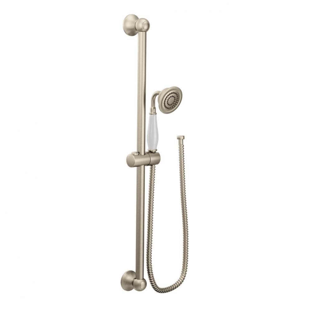 Weymouth Traditional Eco-Performance Handshower Handheld Shower with 30-Inch Slide Bar and 69-Inch