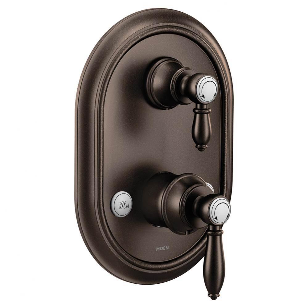 Weymouth M-CORE 3-Series 2-Handle Shower Trim with Integrated Transfer Valve in Oil Rubbed Bronze