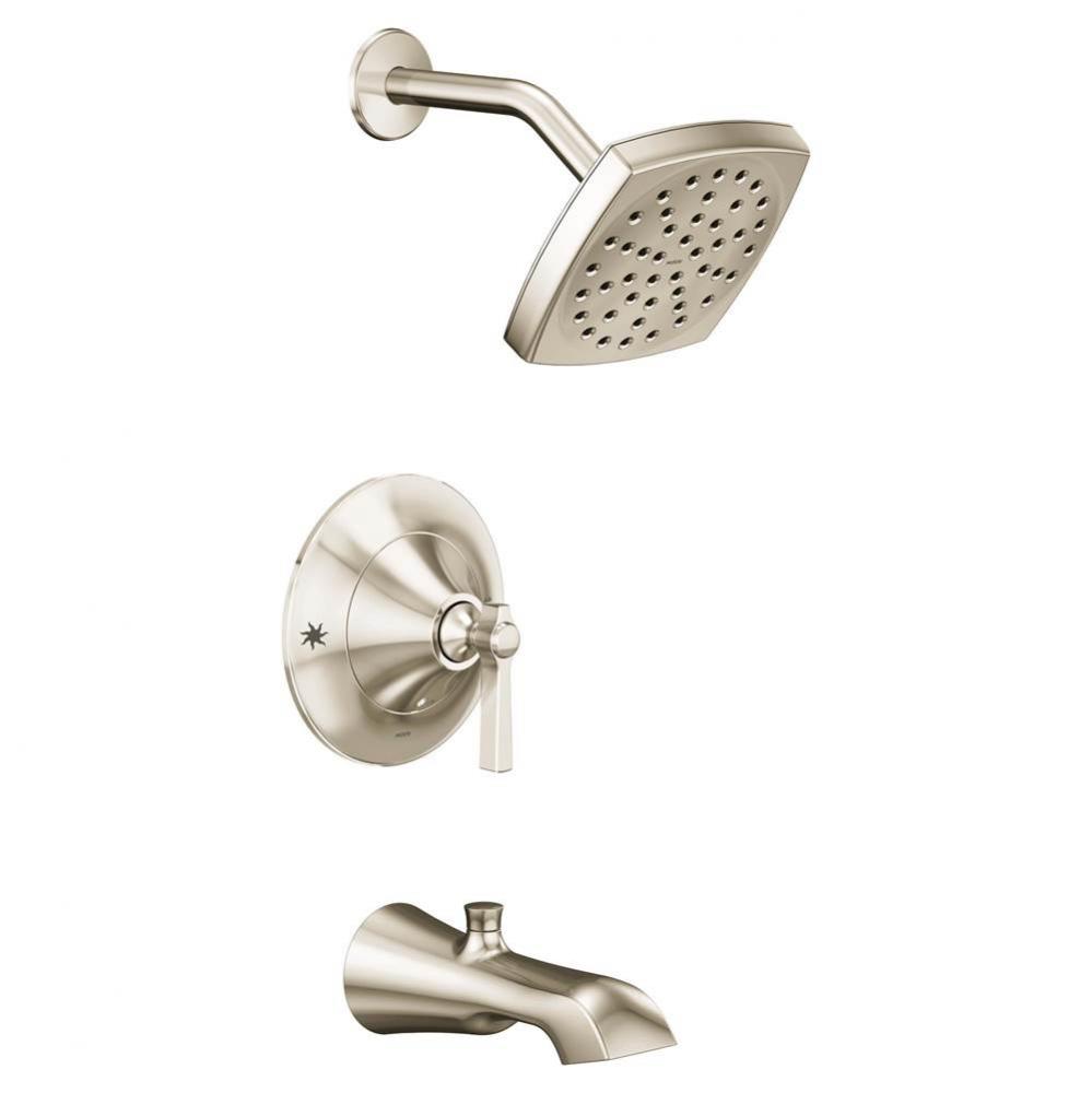 Flara Posi-Temp Eco-Performance 1-Handle Tub and Shower Faucet Trim Kit in Polished Nickel (Valve