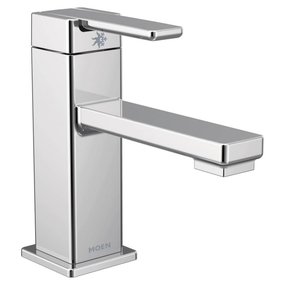 90 Degree One-Handle Single Hole Modern Bathroom Sink Faucet, Chrome