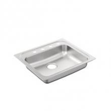 Moen G201974BQ - 25''x22'' stainless steel 20 gauge single bowl drop in sink