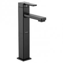 Moen S6712BL - Matte black one-handle vessel bathroom faucet