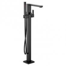 Moen S905BL - Matte black one-handle tub filler includes hand shower