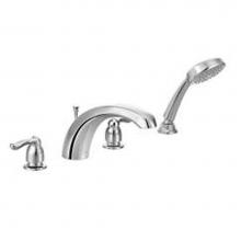 Moen T991 - Chrome two-handle roman tub faucet includes hand shower