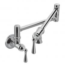 Moen S664 - Traditional Wall Mount Swing Arm Folding Pot Filler Kitchen Faucet, Chrome