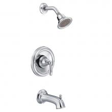 Moen T2153 - Brantford Single-Handle 1-Spray Posi-Temp Tub and Shower Faucet Trim Kit in Chrome (Valve Sold Sep