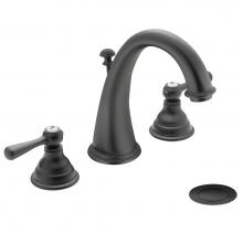 Moen T6125WR - Kingsley 8 in. Widespread 2-Handle High-Arc Bathroom Faucet Trim Kit in Wrought Iron (Valve Sold S