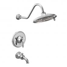 Moen TS32104EP - Weymouth Posi-Temp 1-Handle Eco-Performance Tub and Shower Trim Kit in Chrome (Valve Sold Separate
