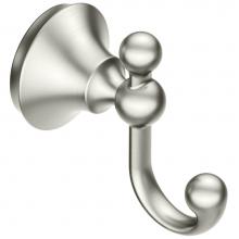 Moen YB5203BN - Brushed Nickel Double Robe Hook