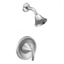 Moen T2742EP - Glyde Single-Handle 1-Spray Shower Faucet Trim Kit with Eco-Performance Posi-Temp in Chrome (Valve