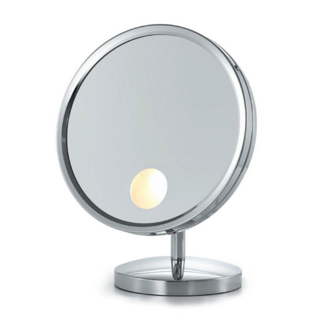 Blush Counter Top Lighted Makeup Mirror in Polished Chrome