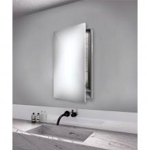 Electric Mirror SIM-2340-LT - Simplicity 23.25w x 40h  Mirrored Cabinet - Left hinged