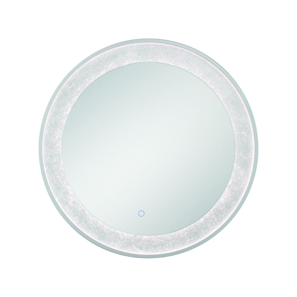 Mirror, LED, Edge-lit, Rnd, Slv