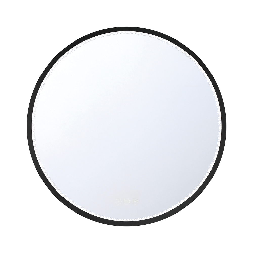 Cerissa 30&#34; Round Mirror in Black