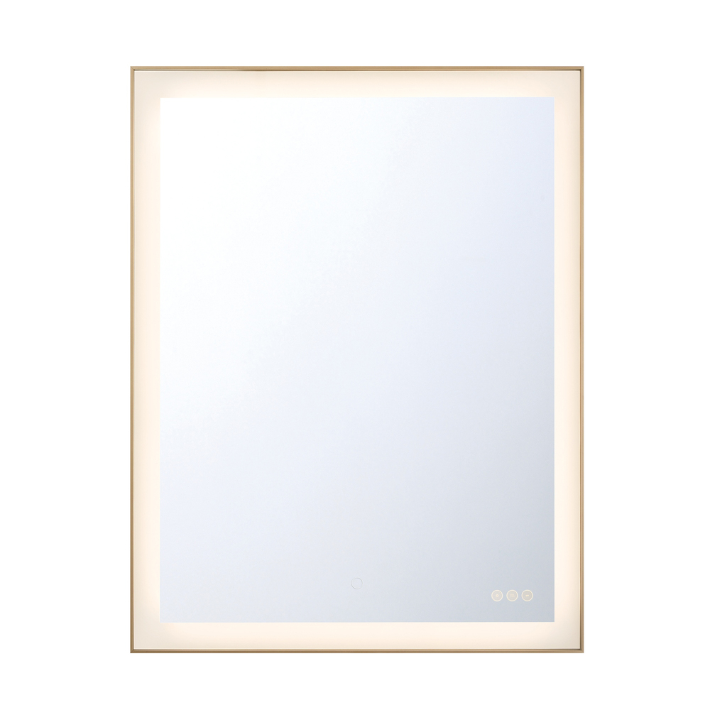 Lenora 36&#34; Rectangular Mirror in Gold