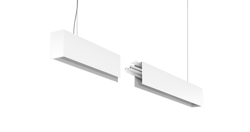 4&#39; LED Linear Suspension Mount Extension Kit, 2&#34; Wide, 4000K, White