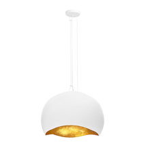 Eurofase 46439-024 - Baleia 3 Light Pendant in White and Gold Foil