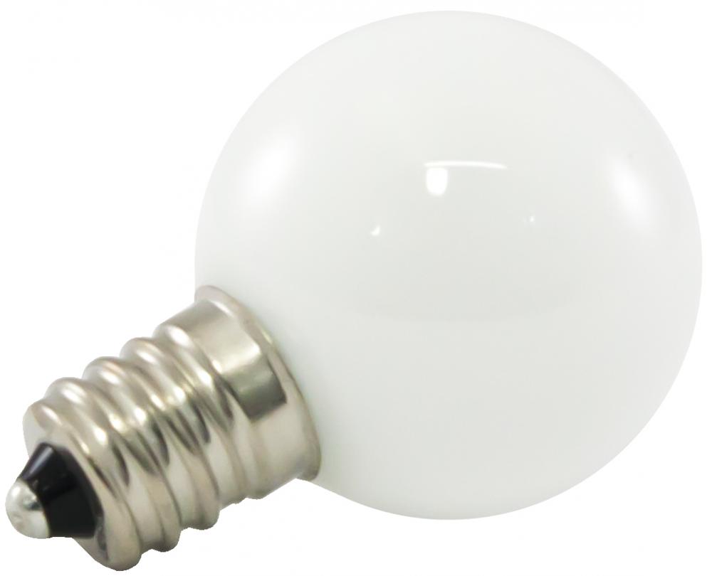 Premium Grade LED Lamp Small Globe, Candelabra base, Frosted Warm White Glass, wet location and full