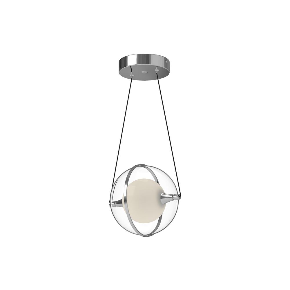 Aries 8-in Chrome LED Pendant