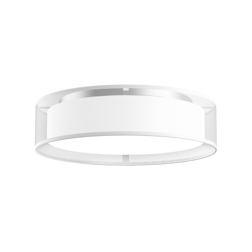 Dalton 16-in White Organza LED Flush Mount