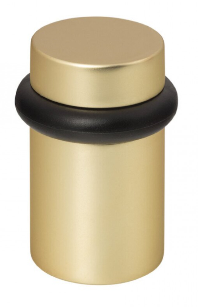 Cylinder Floor Bumpers 2&#34; in Satin Brass