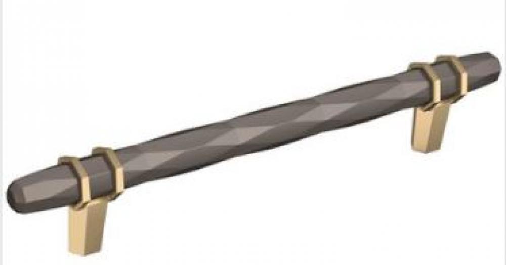London 6 5/16&#34; Pull in Black Chrome/Golden Champagne