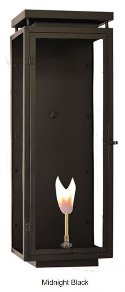 32&#34;H YORKSHIRE SINGLE BURNER NATURAL GAS IN MIDNIGHT BLACK FINISH