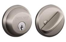 Ellen Lighting and Hardware Items B60N619 - SCHLAGE B60N 619 Single Cylinder Satin Nickel Deadbolt