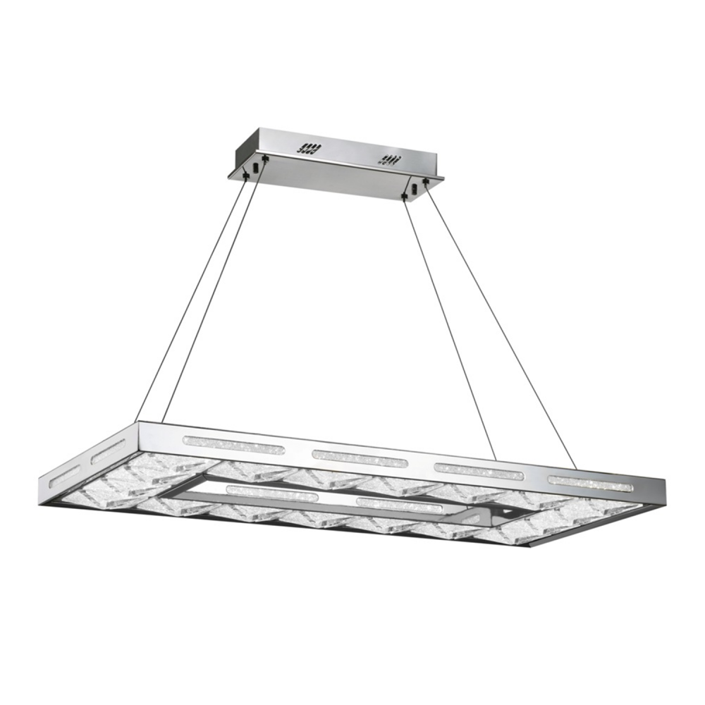 LED 36&#34; Sleek Modern Rectangular Chandelier