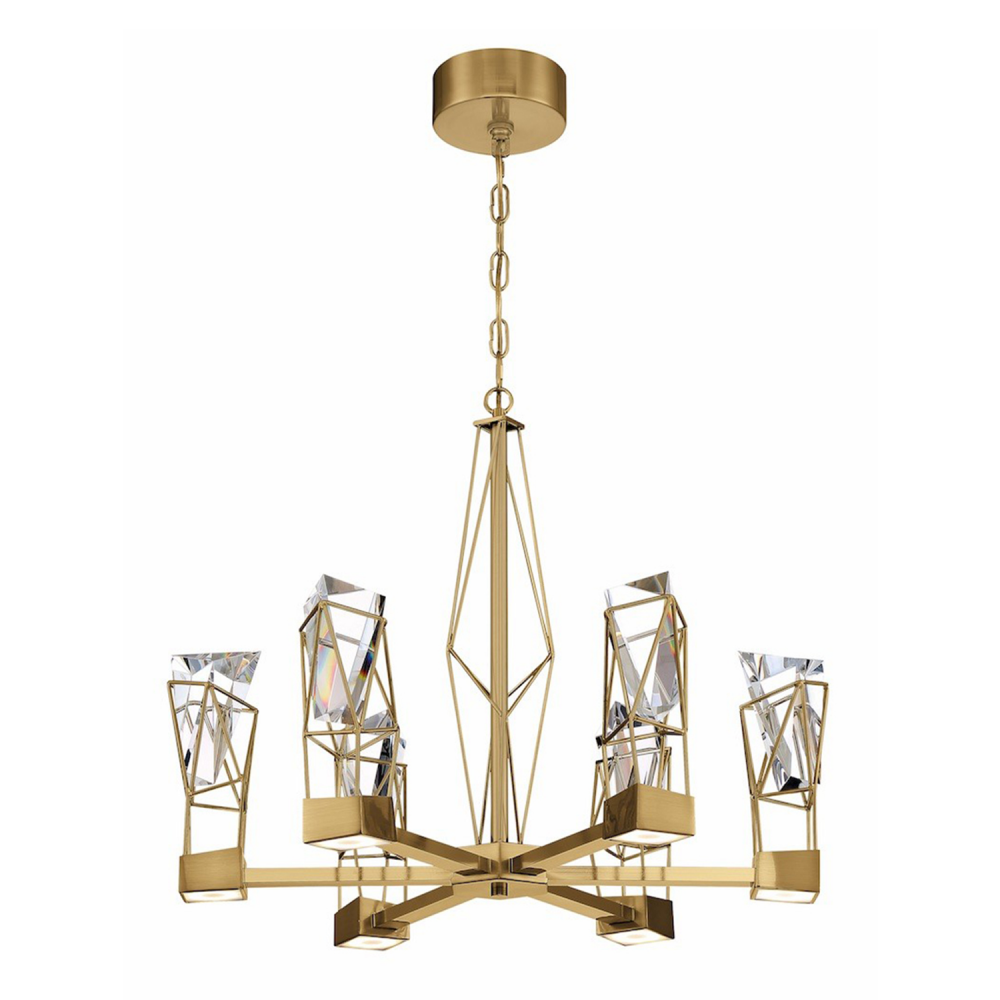 Duo 6-Light LED 24&#34; Geometric Armed Chandelier