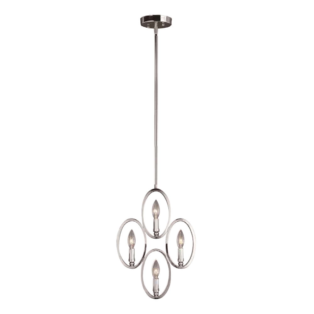 4-Light 12&#34; Candle Vertical Pendant