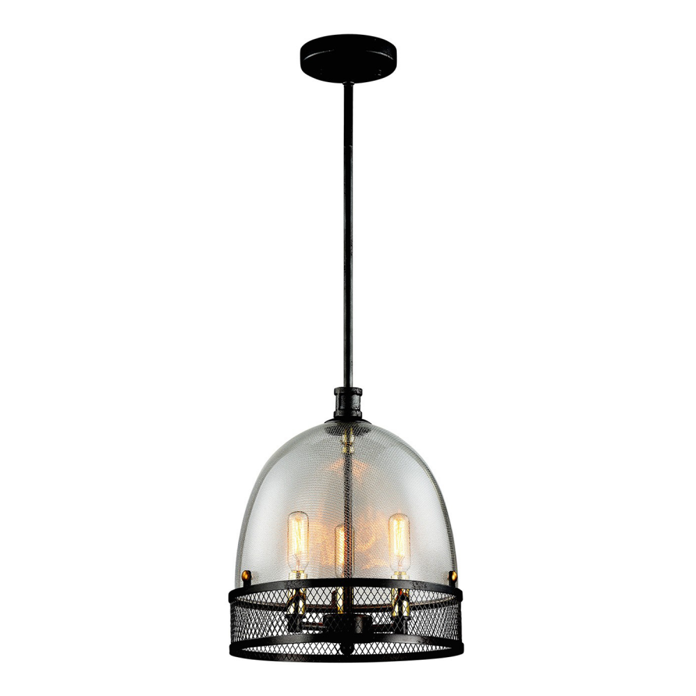 3-Light 11&#34; Boutique Dome Pendant Light