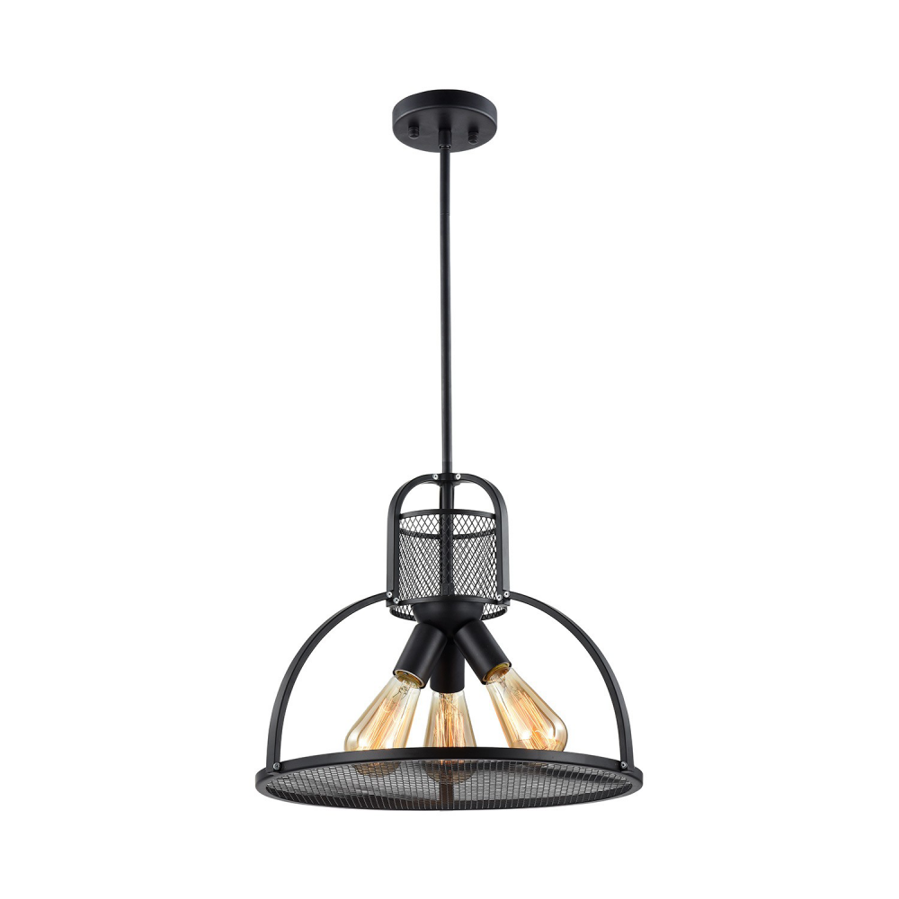 3-Light 16&#34; Industrial Pendant