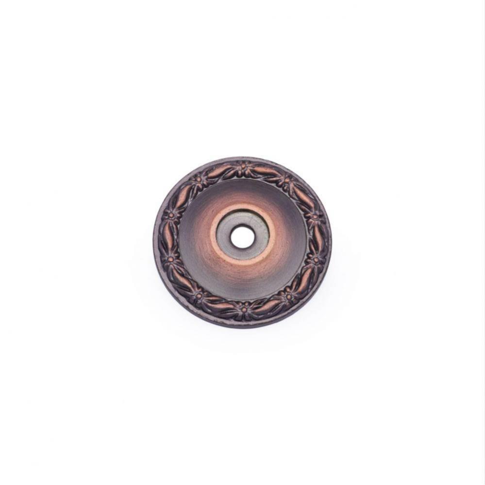 Flat Deco-Leaf Knob Backplate