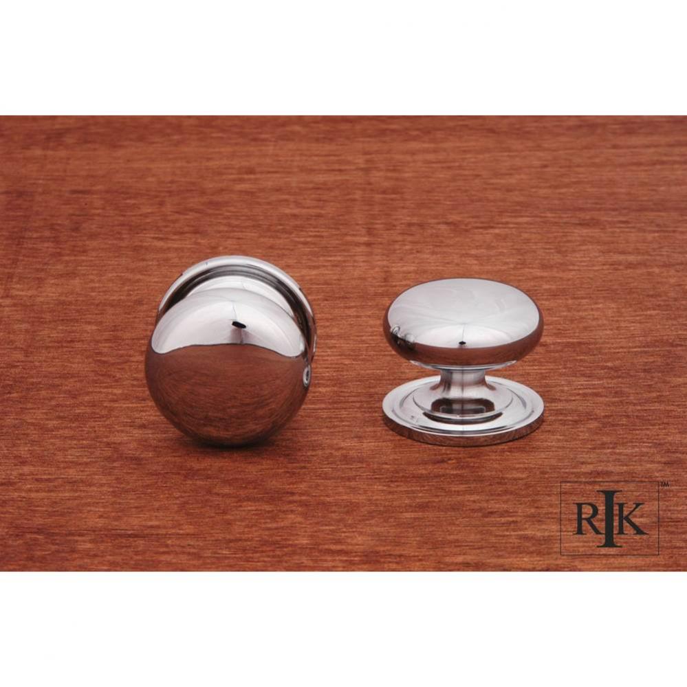 Large Solid Plain Knob with Backplate