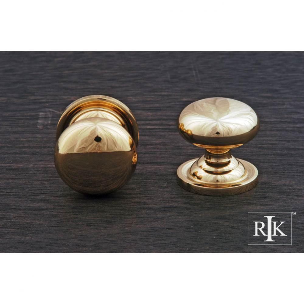 Small Solid Plain Knob with Backplate