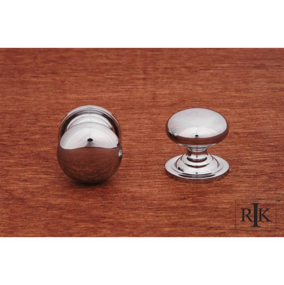 Small Solid Plain Knob with Backplate